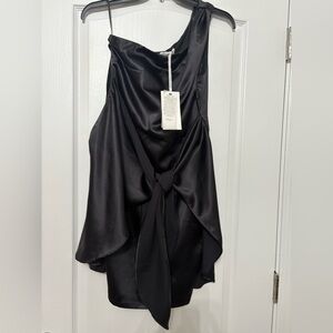 Grace Karin Sleek Black One-Shoulder Dress